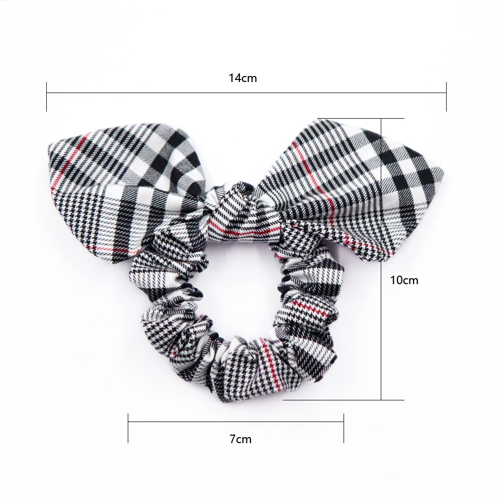 2022 Custom High Quality Luxury Silk Satin Ponytail Hair Scrunchies Ties Hair Bands for Women Girls