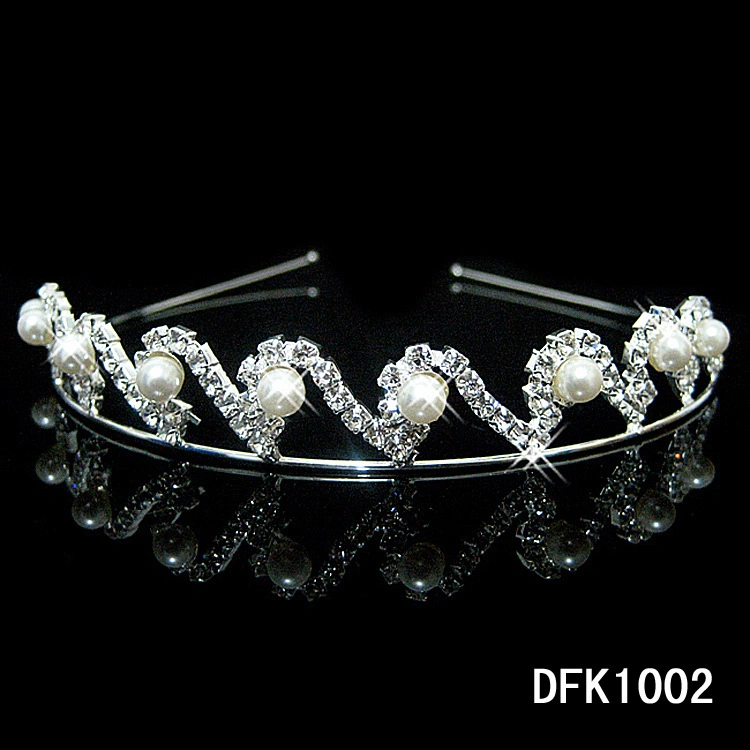 Alloy Metal Rhinestones Handmade Bridal Hair Band