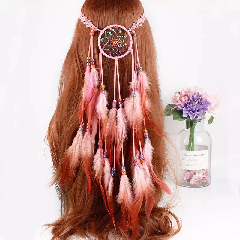 Dreamcatcher Feather Hair Band Boho Ethnic Style Headpiece Headband