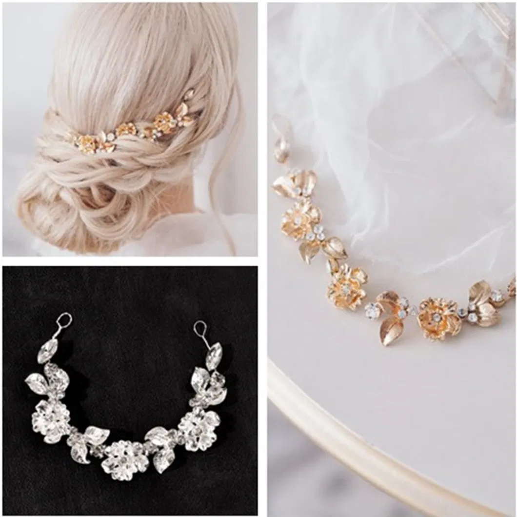 Crystal Flower Leaf Hair Hoop Alloy Headband