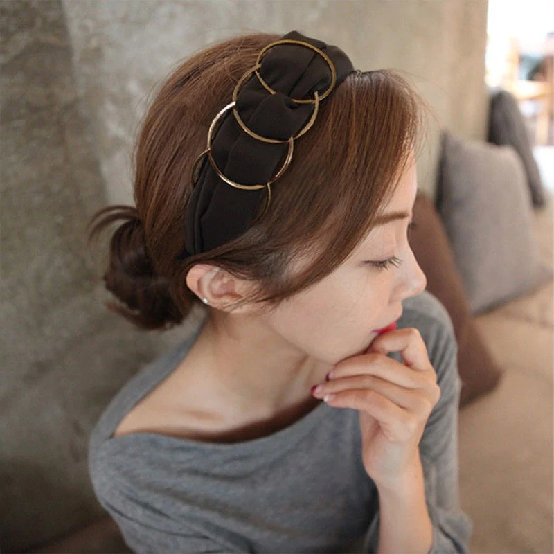 Hot Sale Women Hair Accessories Headband Fashion Knotted Headband Fabric Hair Band