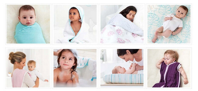 Bamboo Summer Bath Towel 120 X 120cm 2 Layer Muslin Swaddle Blanket Baby Wrap