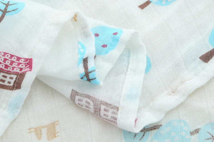 Bamboo Summer Bath Towel 120 X 120cm 2 Layer Muslin Swaddle Blanket Baby Wrap