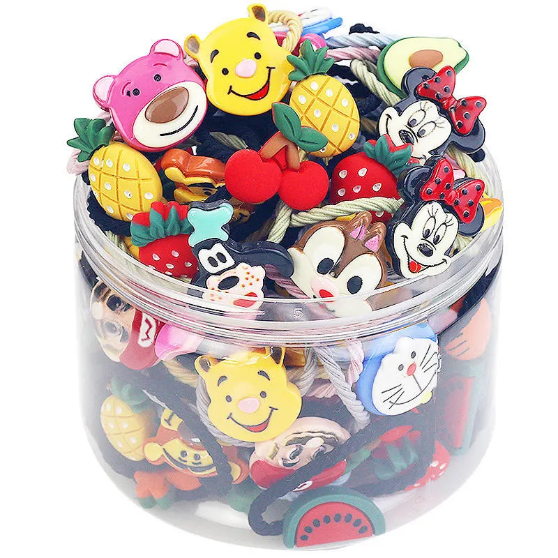 Factory Wholesale Cartoon Bag Accessories Color Hair Rubber Band