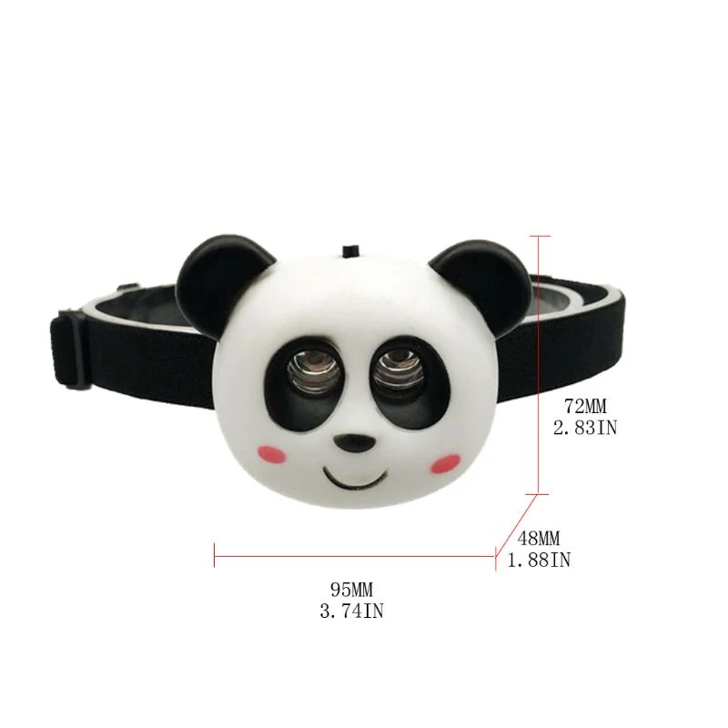 Kids Gift Headband Cartoon Animal Batteries Operated Waterproof LED Headlamp