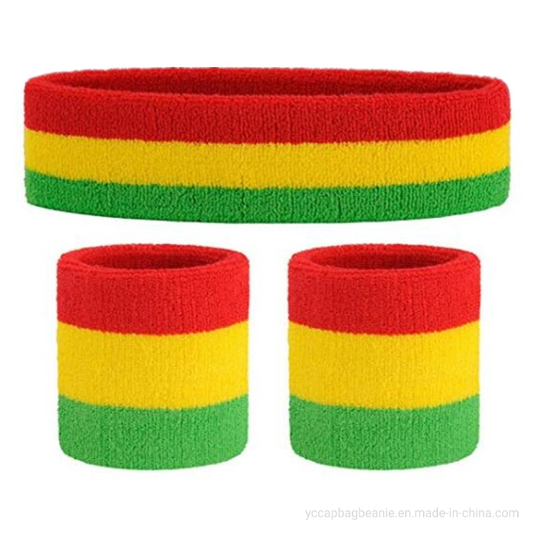 Custom 100%Cotton Sports Sweat Soft Wristband Headband