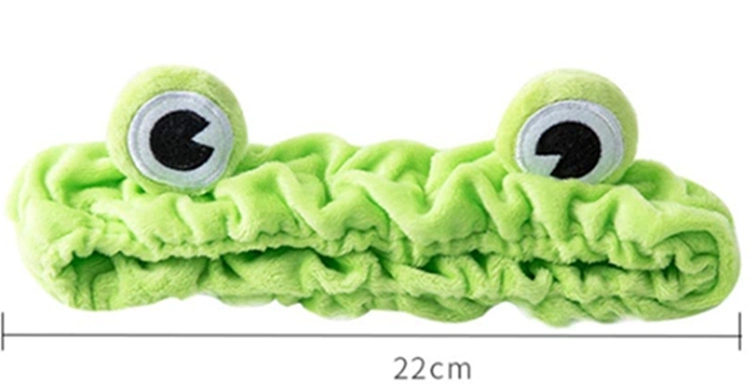 Girl SPA Yoga Beauty Green Funny Cute Frog Headband Elastic Beauty Headband