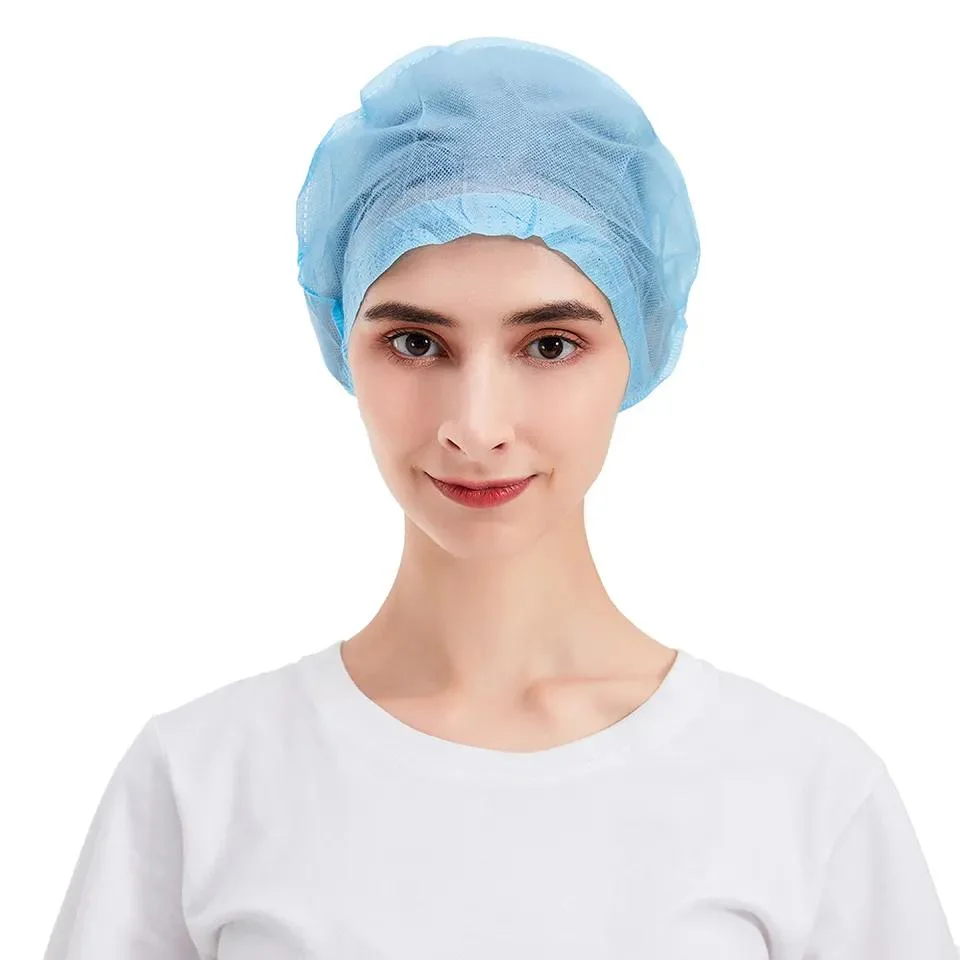 Disposable Workshop Hat Head Cover Dust Net Headband Hairwear Hair Net Cover for Doctors Nurses Cook Food Service