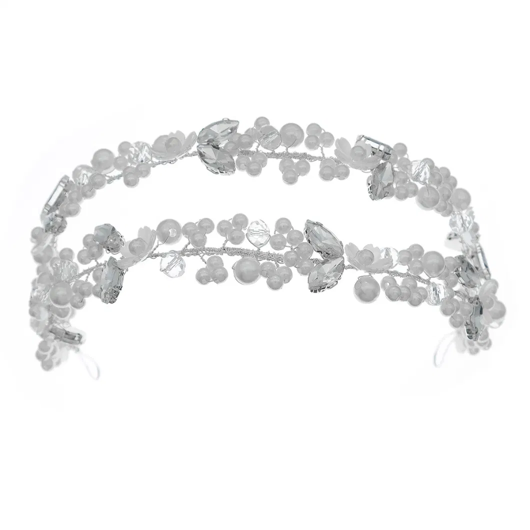 Yp238 Wedding Accessory Double Layer Hair Band Flower Pearl Hair Band