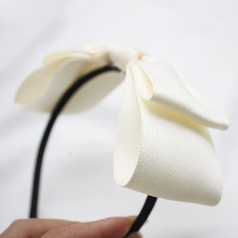 Solid Color Cloth Hair Band Women&prime;s Bow Fresh Simple Hair Band