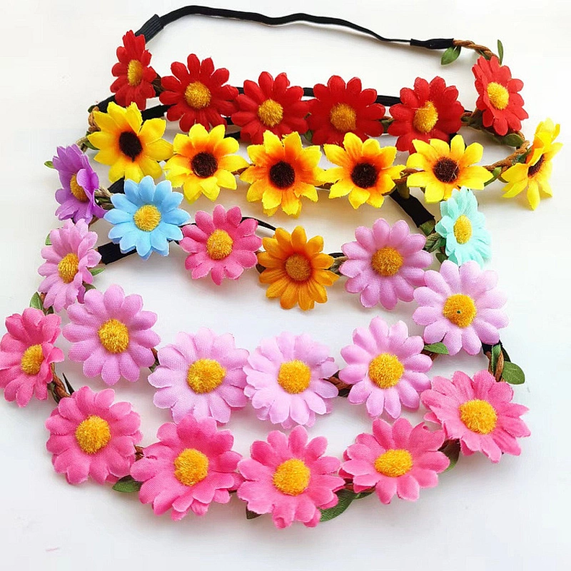 Multicolor Lady Girl Fashion Flower Crown Floral Garland Headbands for Festival Wedding Party