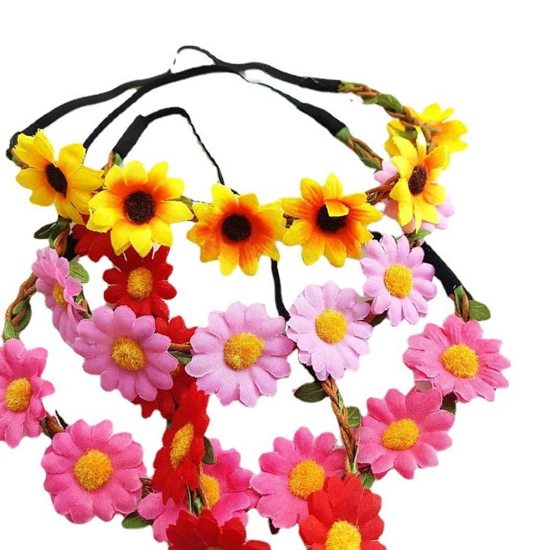 Multicolor Lady Girl Fashion Flower Crown Floral Garland Headbands for Festival Wedding Party