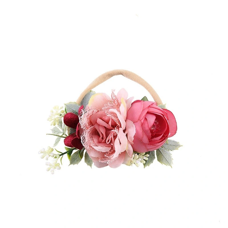 Colorful Simulation Flower Hair Accessories Children&prime; S Hair Hoop Baby Headband