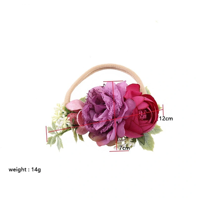 Colorful Simulation Flower Hair Accessories Children&prime; S Hair Hoop Baby Headband