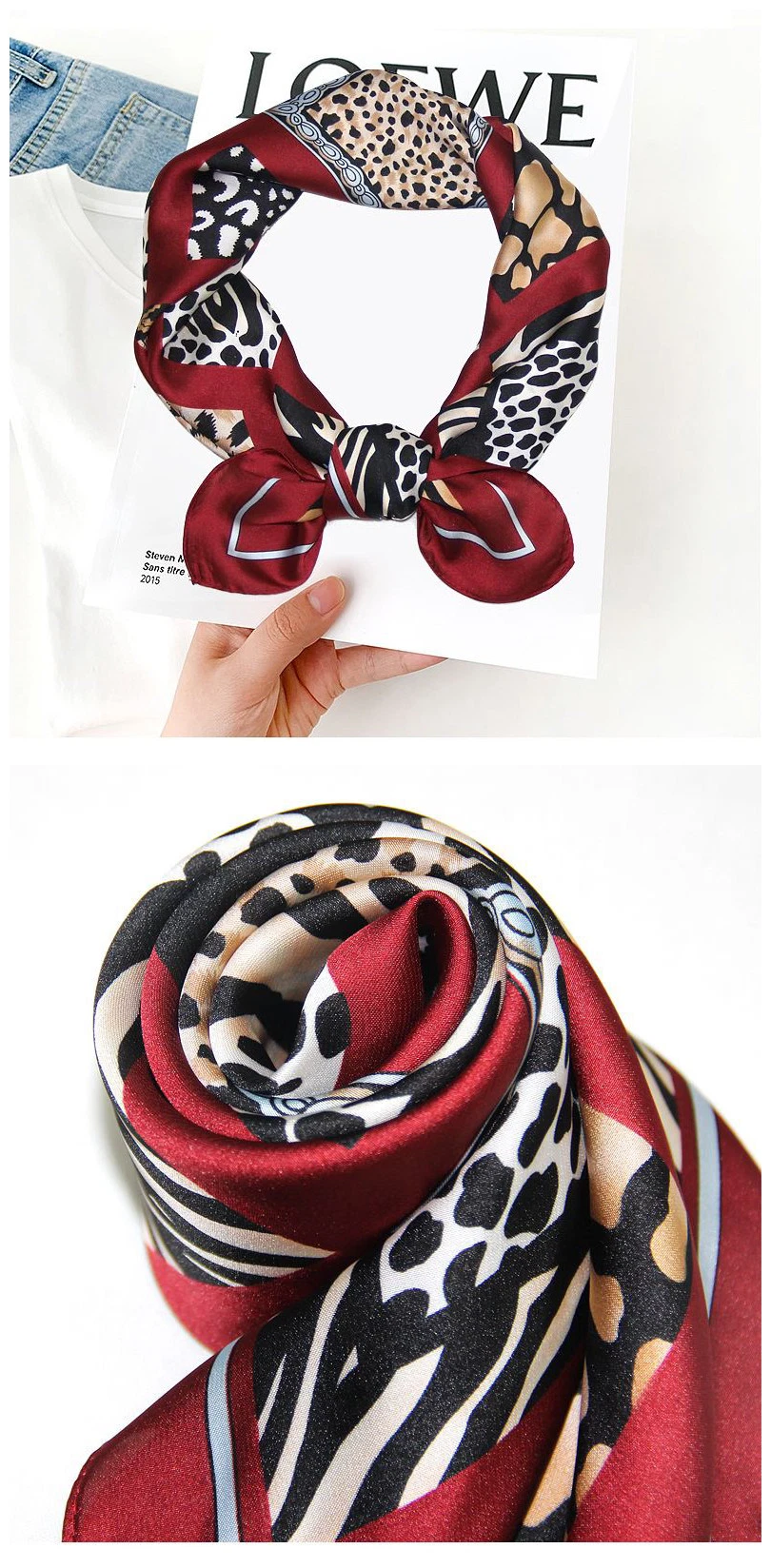 Women 2022 Spring Summer Neckerchif Scarves Fashion Design Lady Luxury Slap-up Bandanas Head Scarf for Ladies with Confortable Handfeel