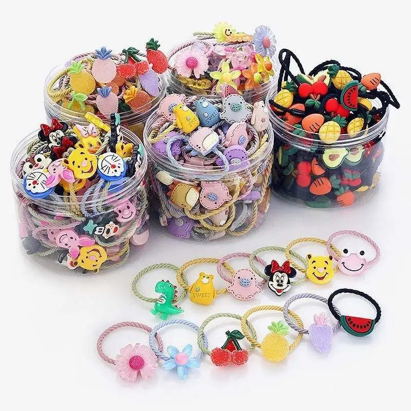 Factory Wholesale Cartoon Bag Accessories Color Hair Rubber Band