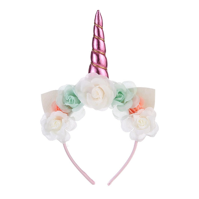 Children Unicorn Headband with Bunny Ears Halloween Party Birthday Gift