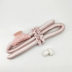 Custom Logo Silk Heatless Hair Curler Curling Rod Headband Silk Hair Roller for Long Hair