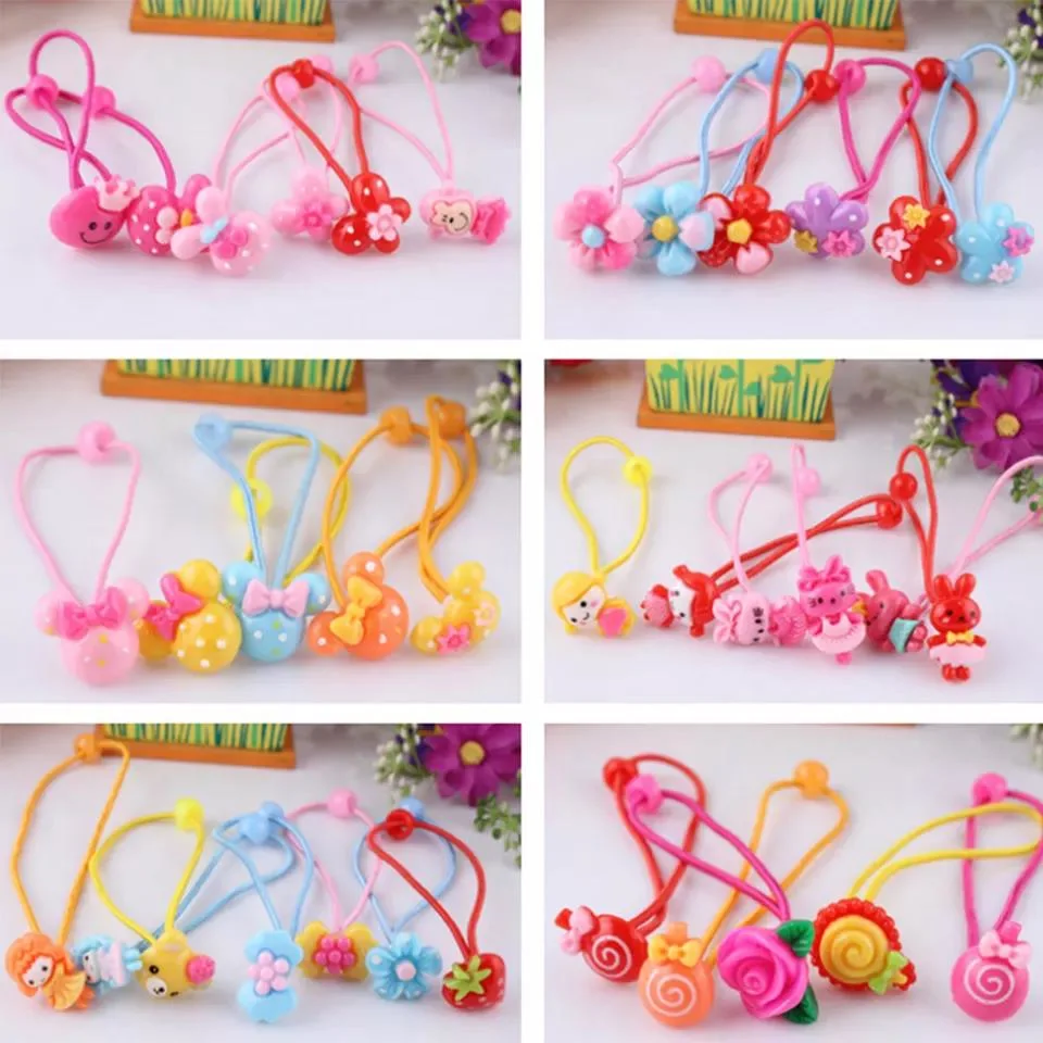 Elastic Baby Hair Band with Ball and Other Cute Charms for Decoration