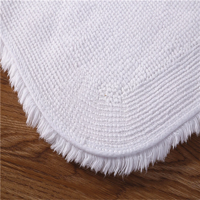 Wholesale Anti Slip Bathroom Set Cotton Terry Towel Bath Mat with Slipper Set for Hotel / Home