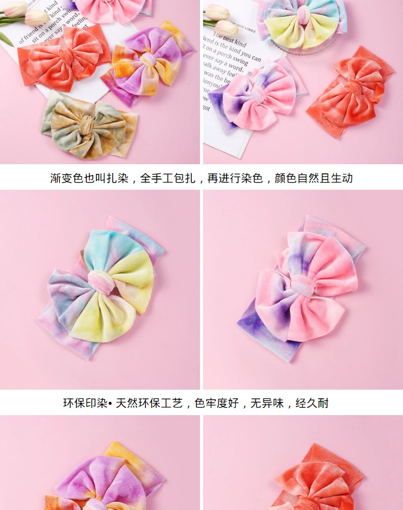 Children&prime;s Hair Decoration Baby Hair Band Soft Face Girl Head Hoop Hair Ornament Bandana Woolen Velvet Headband