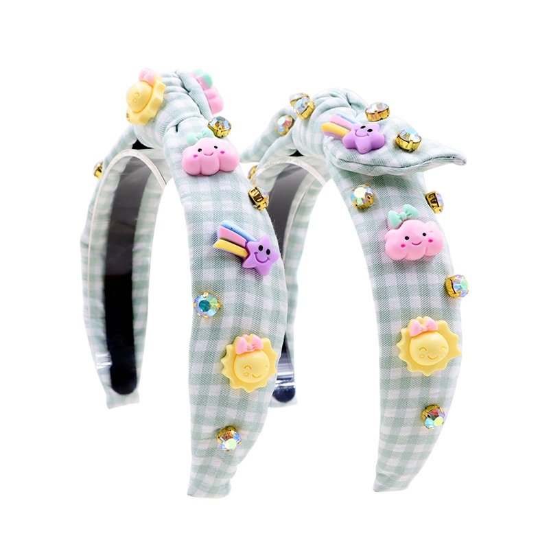 Factory Wholesale Korean Style Hair Accessories Ladies Knotted Hair Hoop Fashion Printing Cross Satin Chiffon Face Wash Headband