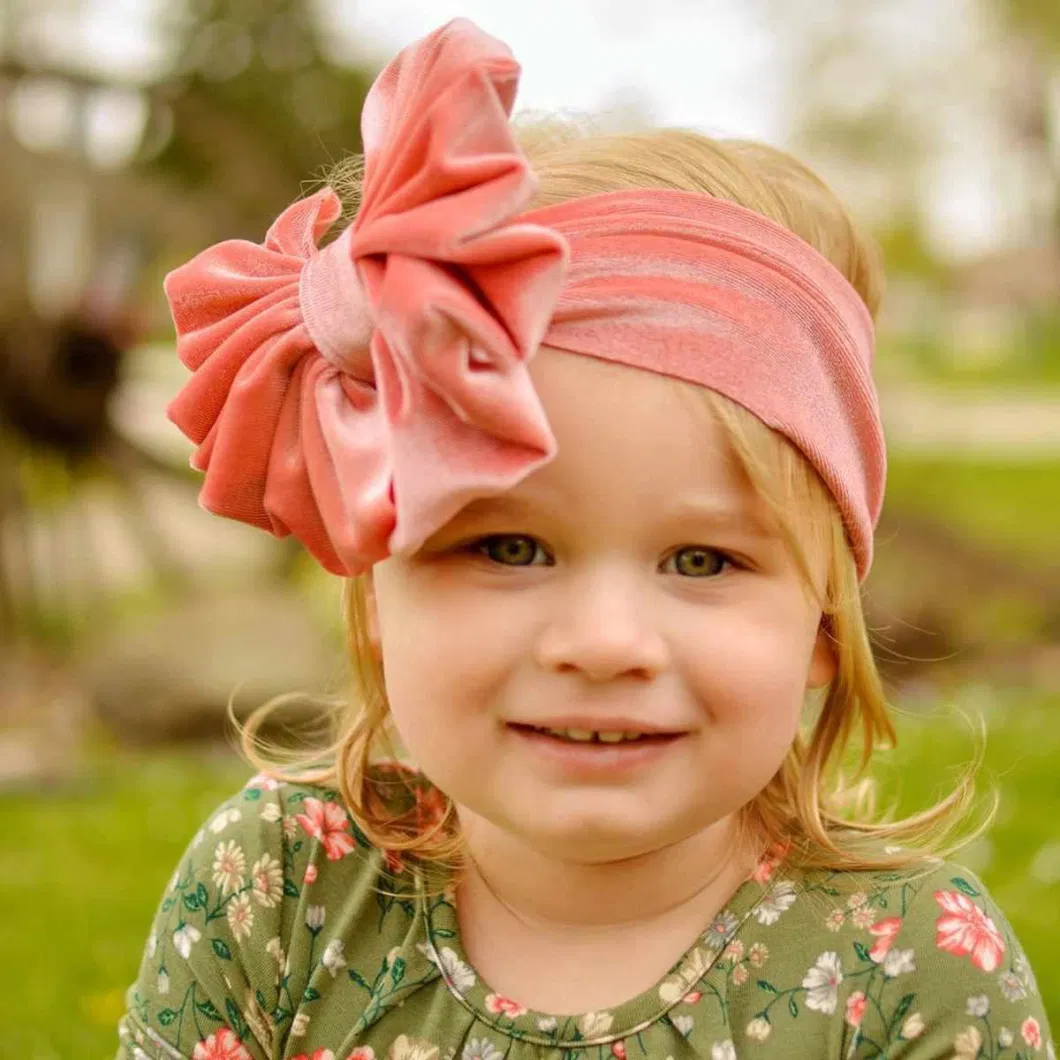 Velvet Baby Headband Newborn Big Bow Kids Kids Turban Hair Accessories