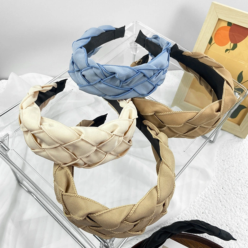 Cloth Art Wide Version Cross Twist Hair Hoop Senior Feeling Handmade Hairband