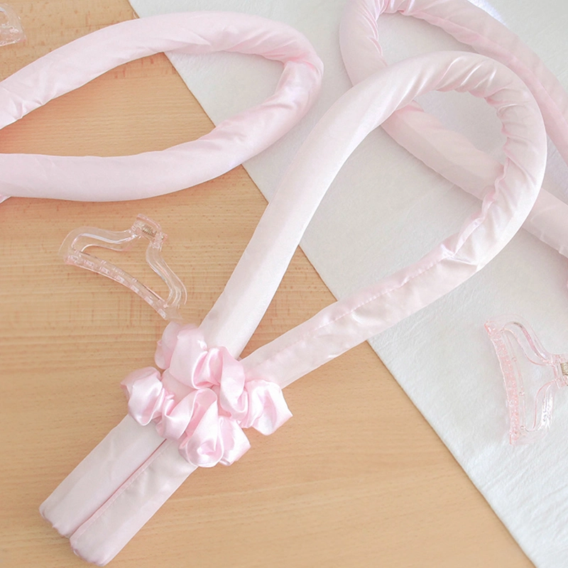 Women Hairbands Elastic Pearl Cotton Color Butyl Cloth Silk Ribbon Hair Curling