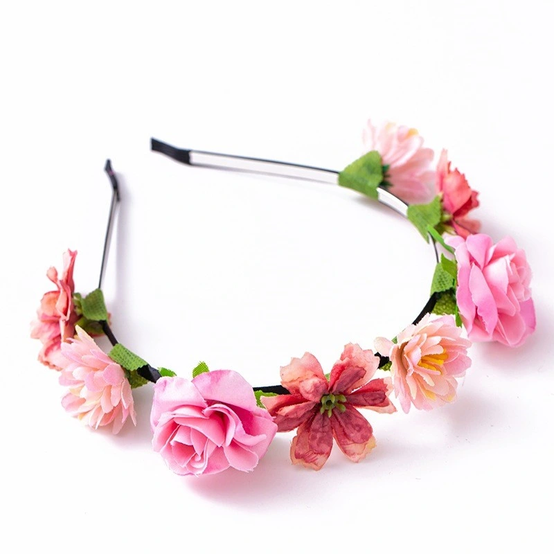 Fashion Artificial Flower Baby Hairband Rose Headband Flower Hair Accessories for Babies