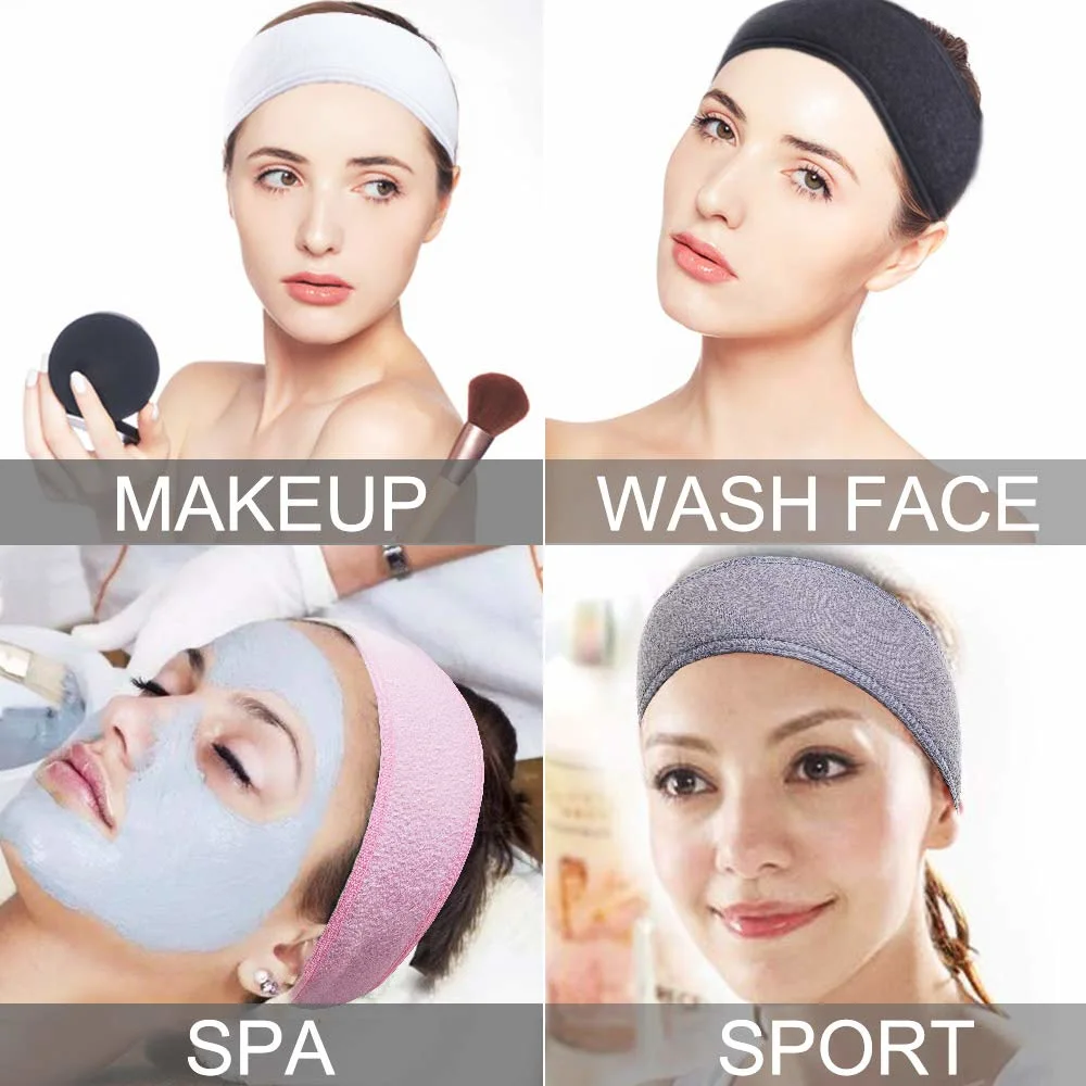 Custom Luxury Fashion Girl Women OEM Environmental SPA Facial Makeup Cotton Headband