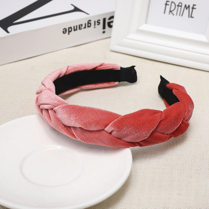 Hot Sale Velvet Fabric Braid Hair Band Korean Style Creative Twist Headband