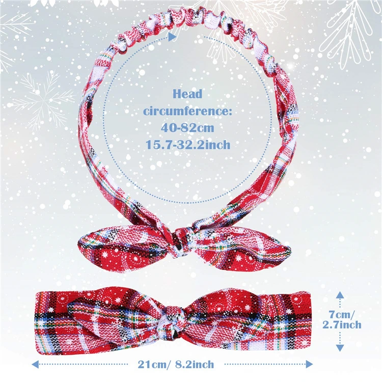 New Christmas Headband Ladies Stretch Rabbit Ears Head Band Knot Hair Band