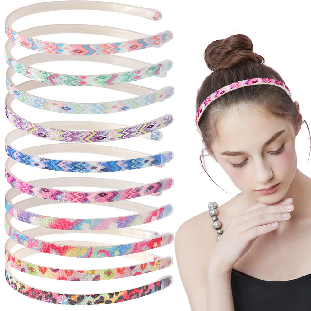 New Wave Pattern Girl Models Plastic Small Fresh Wind 1cm Gradient Headband