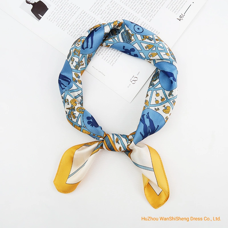 Polyester Stain Bandana Square Head Band Handkerchief Scarf