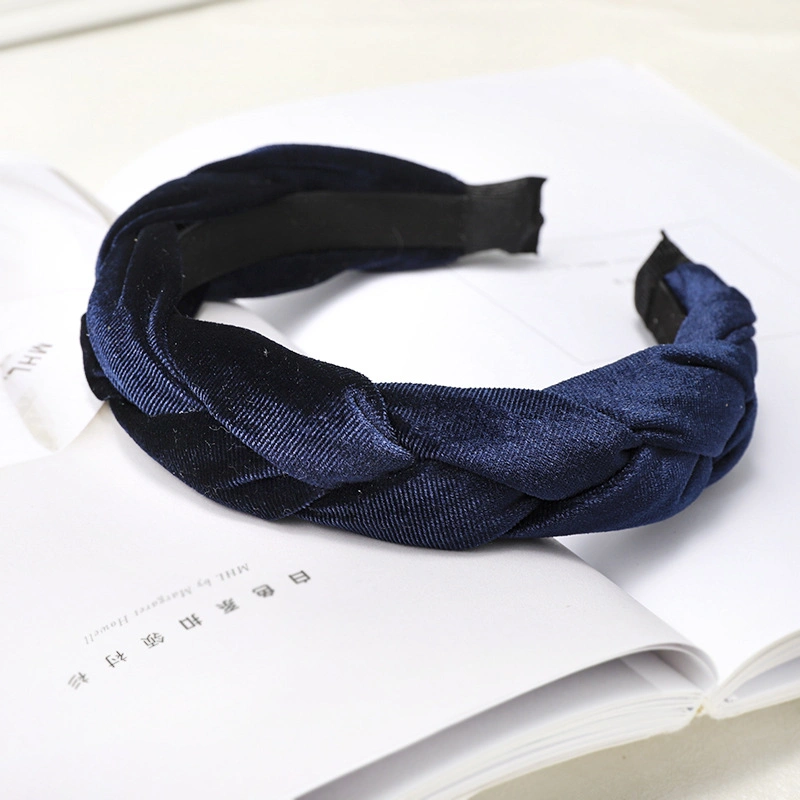 Hot Sale Velvet Fabric Braid Hair Band Korean Style Creative Twist Headband