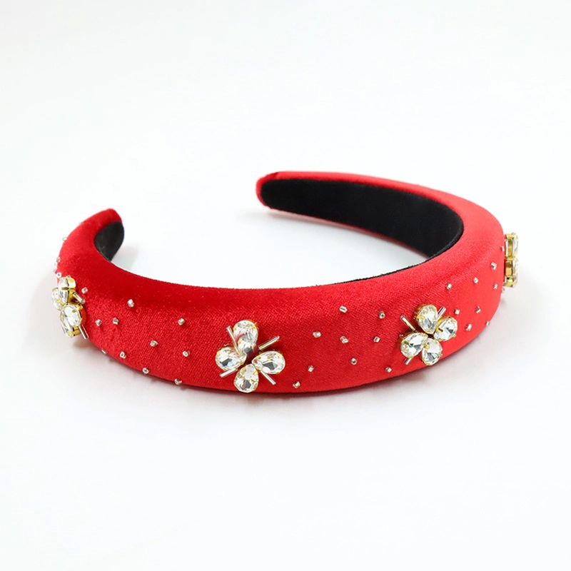 Hot Selling Product Crown Jewelry Blue Colored Crystal Colorful Wholesale Rhinestone Hairband