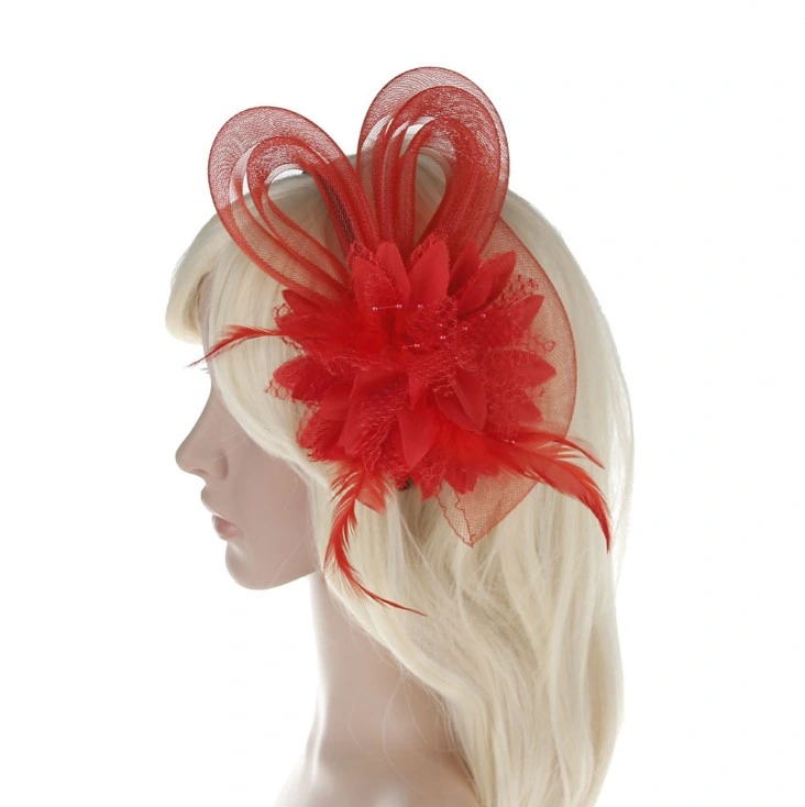 Bridesmaid Flower Hair Decorative Feather Flower Silk Flower Hair Head Band