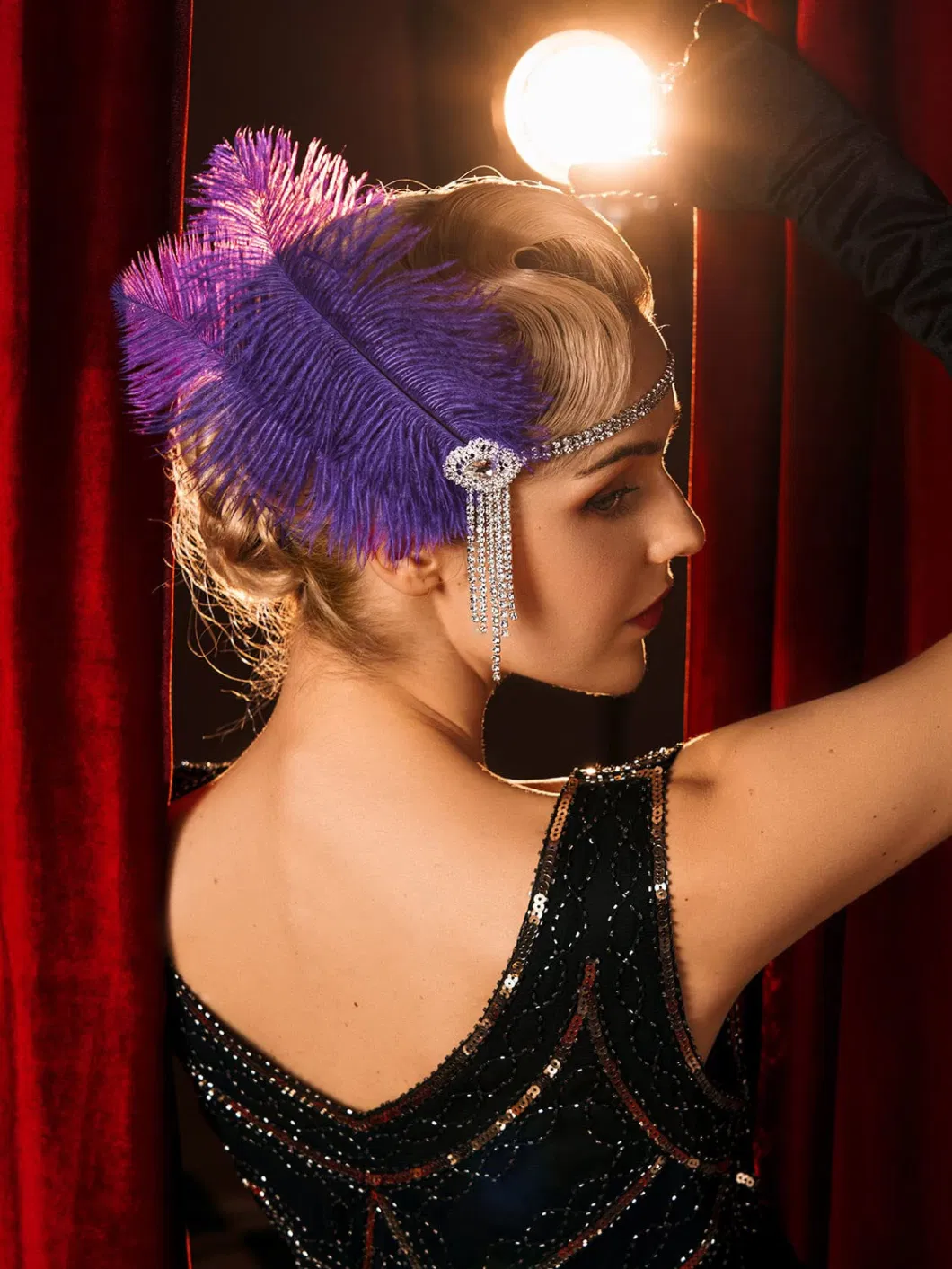 1920s Headpiece Great Gatsby Headband Flapper Inspired Feather Headband