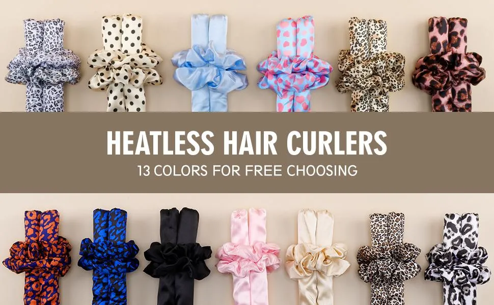 Heatless Curling Hair Band Add Hair Claw Scrunchies for Women Girls