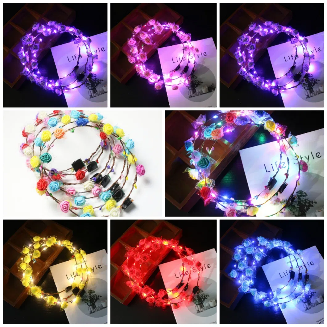 Festival Glow Flower Crown Party Used Headband Light Party LED Headband