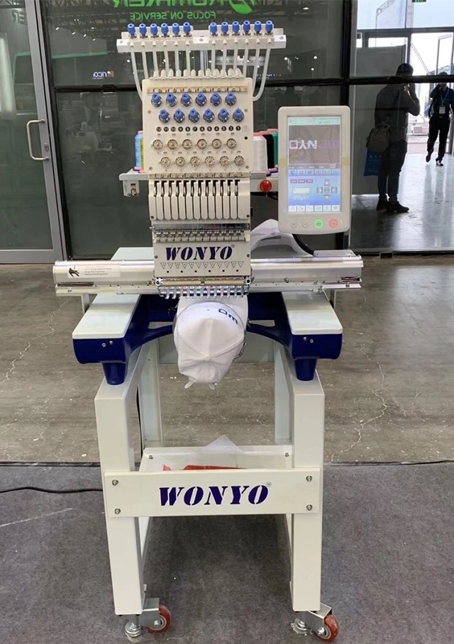 China Newest Good Brother Business One Head Flat Hat 3D Leather Computer Embroidery Machine Price