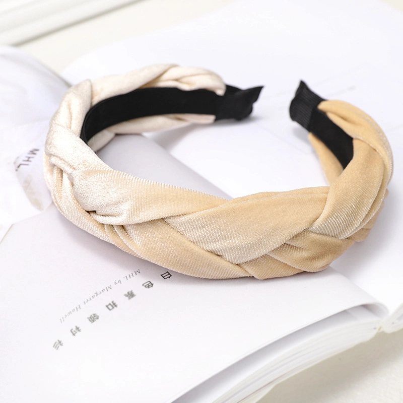 Hot Sale Velvet Fabric Braid Hair Band Korean Style Creative Twist Headband