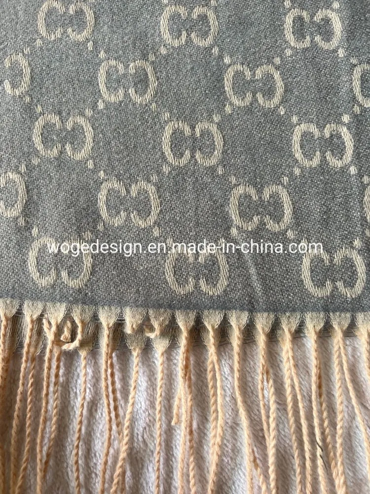 High Quality Yiwu Woge Manufacturer Bulk Sold Rectangular Wool Feeling Soft Love Lady Headscarf