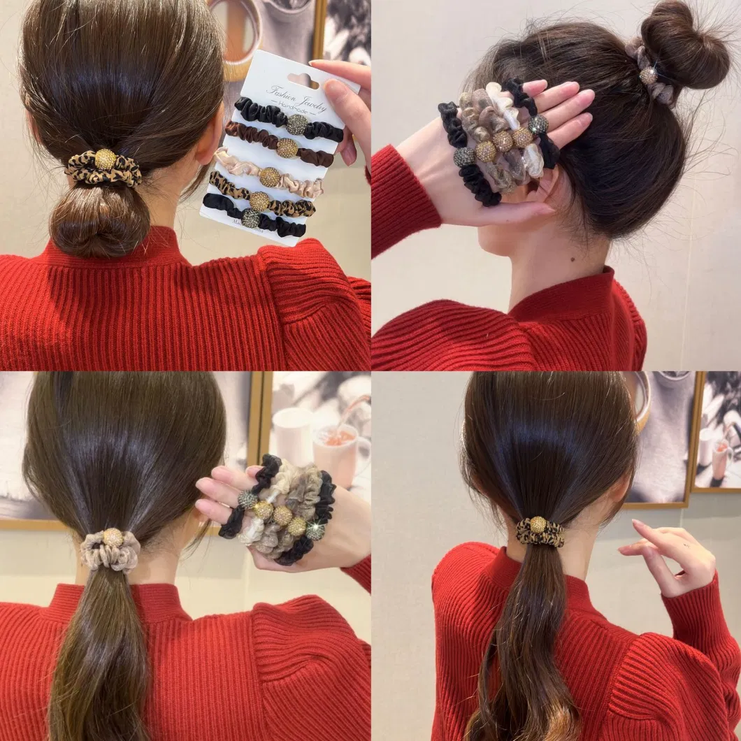 Light Luxury Mesh Shiny Sun Flower Headband Ponytail Meatball Head Accessories Plate Hairpin Clip