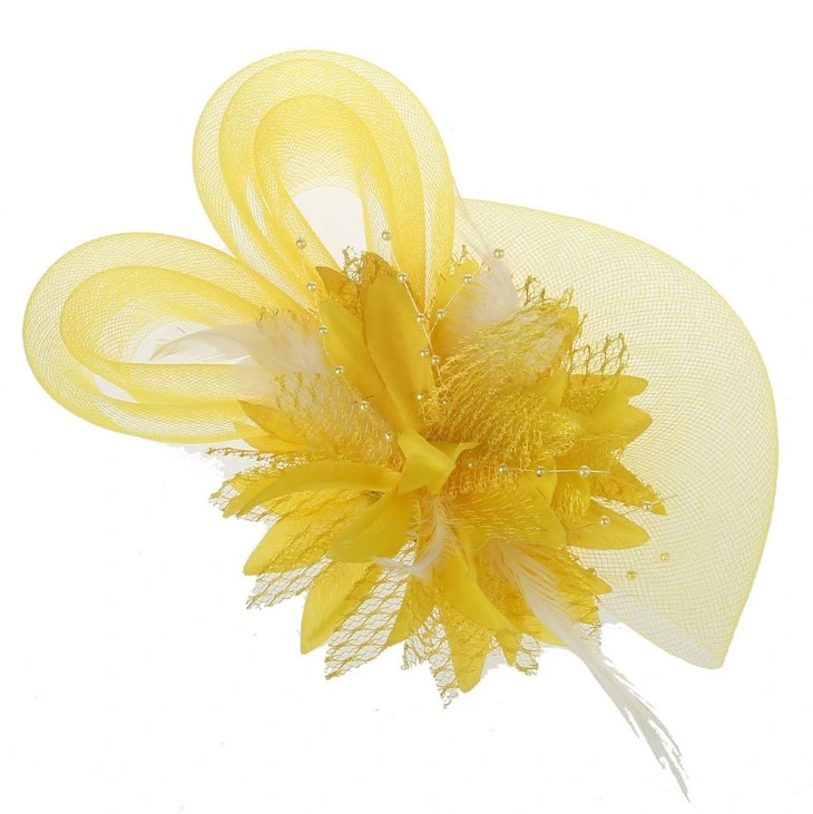 Bridesmaid Flower Hair Decorative Feather Flower Silk Flower Hair Head Band