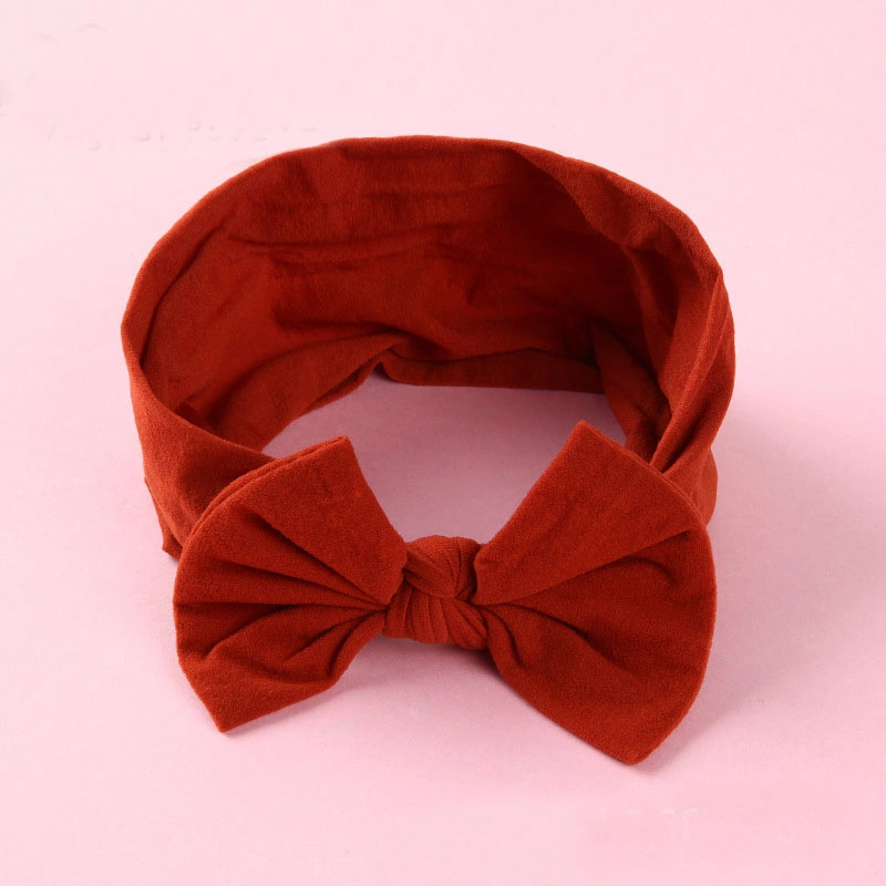 Big Bow Headband for Girls 2019 Solid Large Hair Bows Elastic Turban