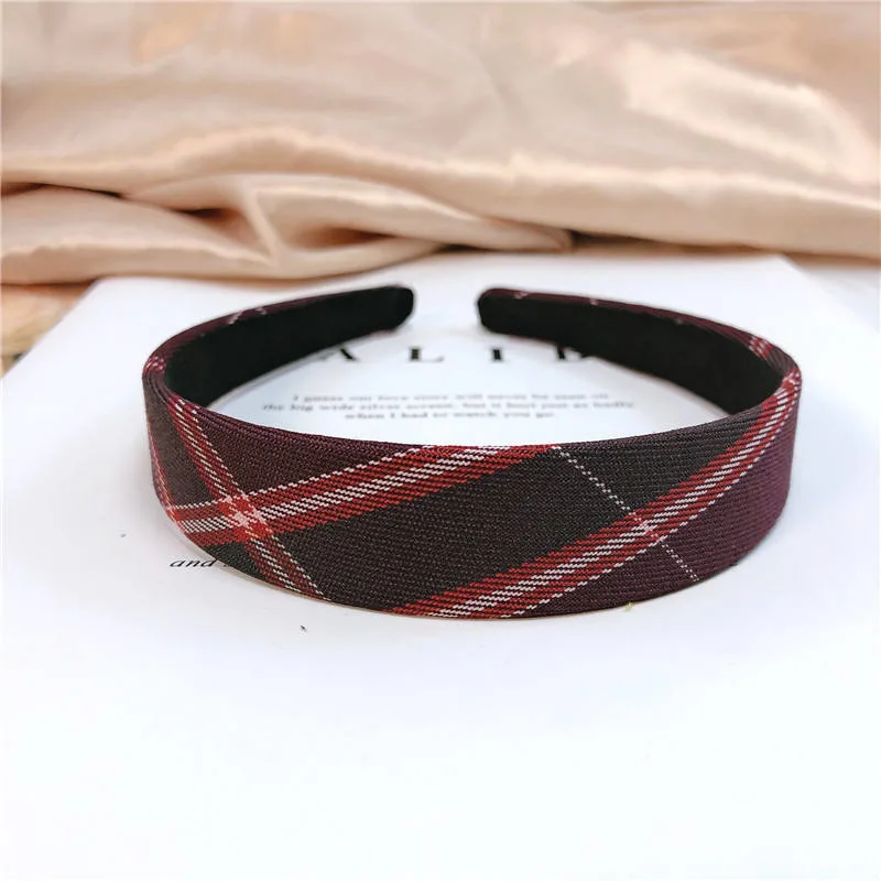 Plaid High Quality Wholesale Hairbands for Women