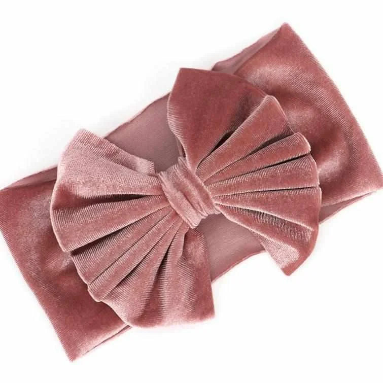 Velvet Baby Headband Newborn Big Bow Kids Kids Turban Hair Accessories