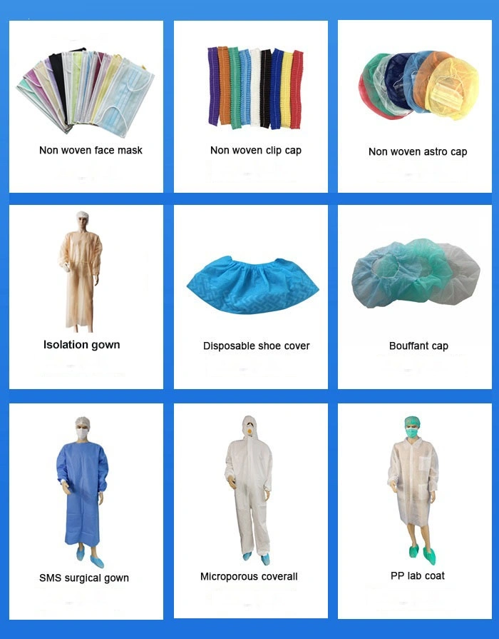 Disposable White Sbp Lightweight Protection Single-Ply Non Woven Nonwoven Medical Polypropylene Nurses Spunbond Surgeon Bouffant Caps for Clinical Training